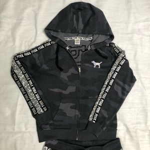 VS PINK Black / Grey Camo Sweatsuit